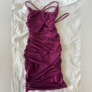 Oh Polly Purple Bodycon Mini Dress